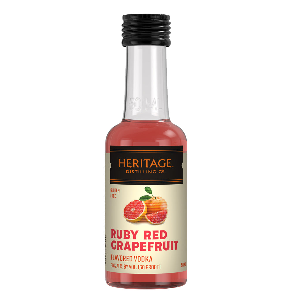 A 50ml sample size of the HDC Ruby Red Grapefruit Vodka.