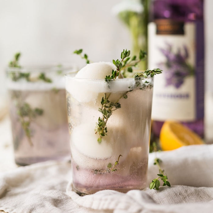 Lavender Vodka French 75 Float