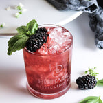 This cocktail has the perfect blend of HDC Blood Orange Vodka and blackberry basil flavors.