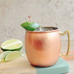 A mule made with HDC Elk Rider Vodka and served in a copper mug.