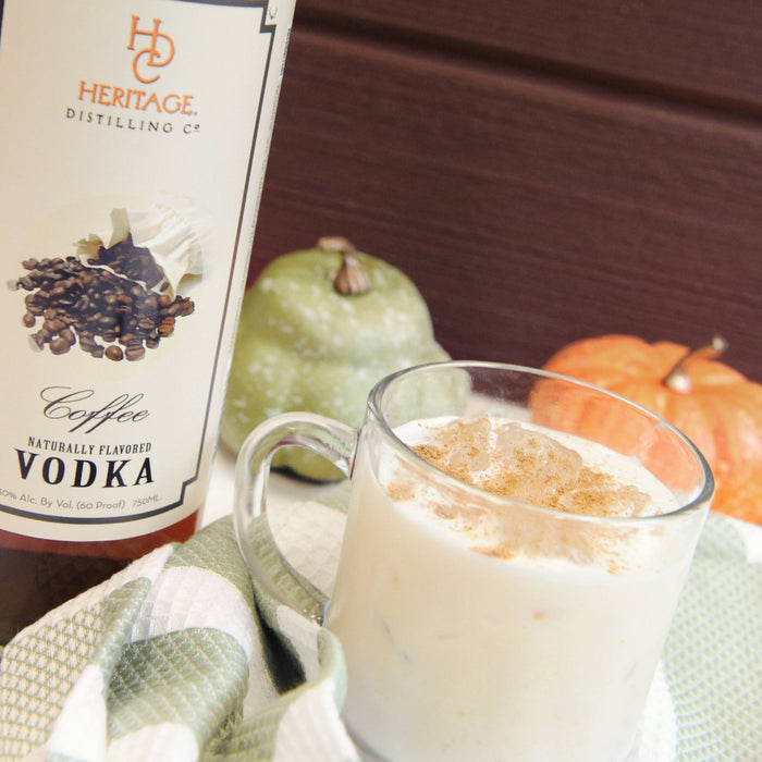 A cocktail in a mug made from HDC Coffee Vodka.