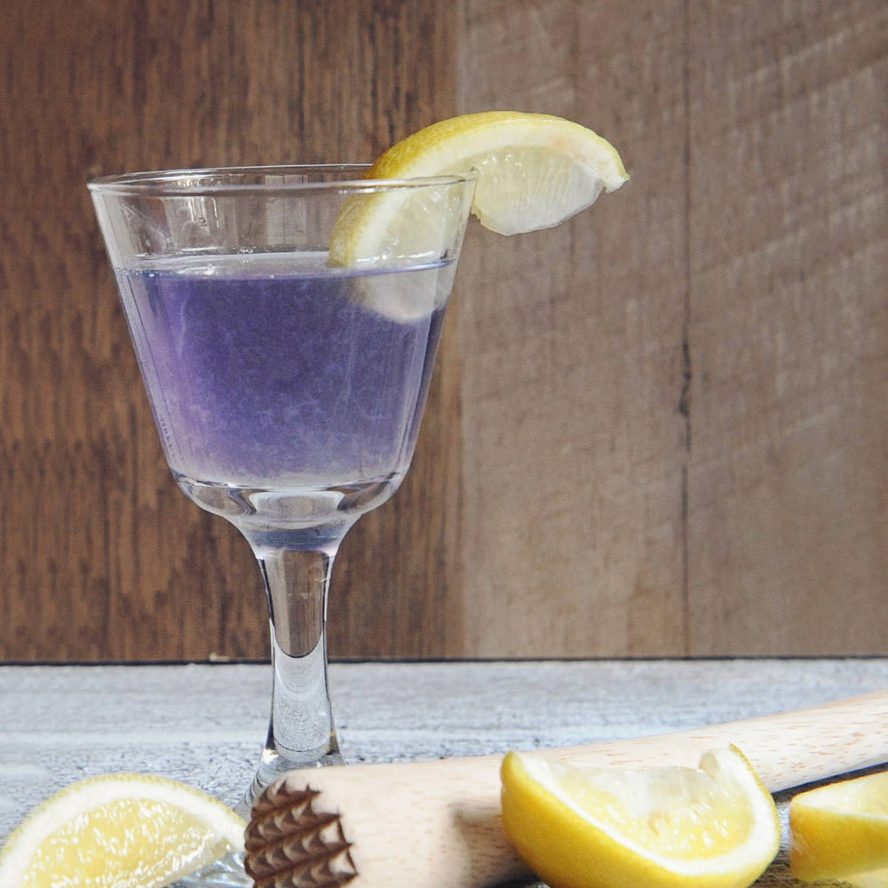 A beautiful purple cocktail made from HDC Lavender Vodka.