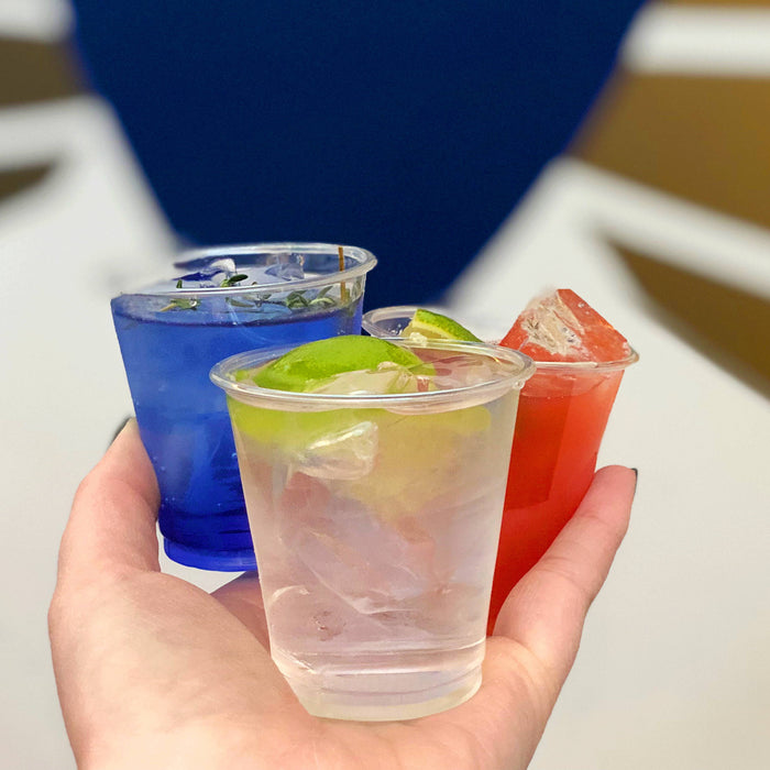 As seen at Seattle Cocktail Week- Vodka Village, featuring HDC Batch No. 12 Vodka, HDC Elk Rider Vodka, HDC Blood Orange Vodka, and HDC Lavender Vodka depending on which one you choose.