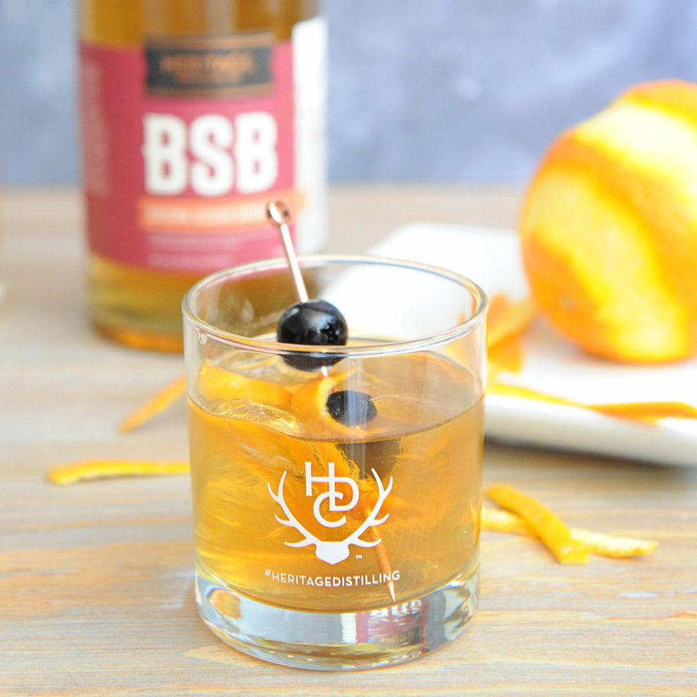 A simple Old Fashioned made with BSB Brown Sugar Bourbon.