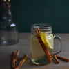 Using HDC Elk Rider Gin, this hot cocktail in a mug has nutmeg and lemon to garnish.