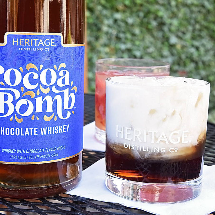 Hot Fudge Cocoa Bombs with Whiskey