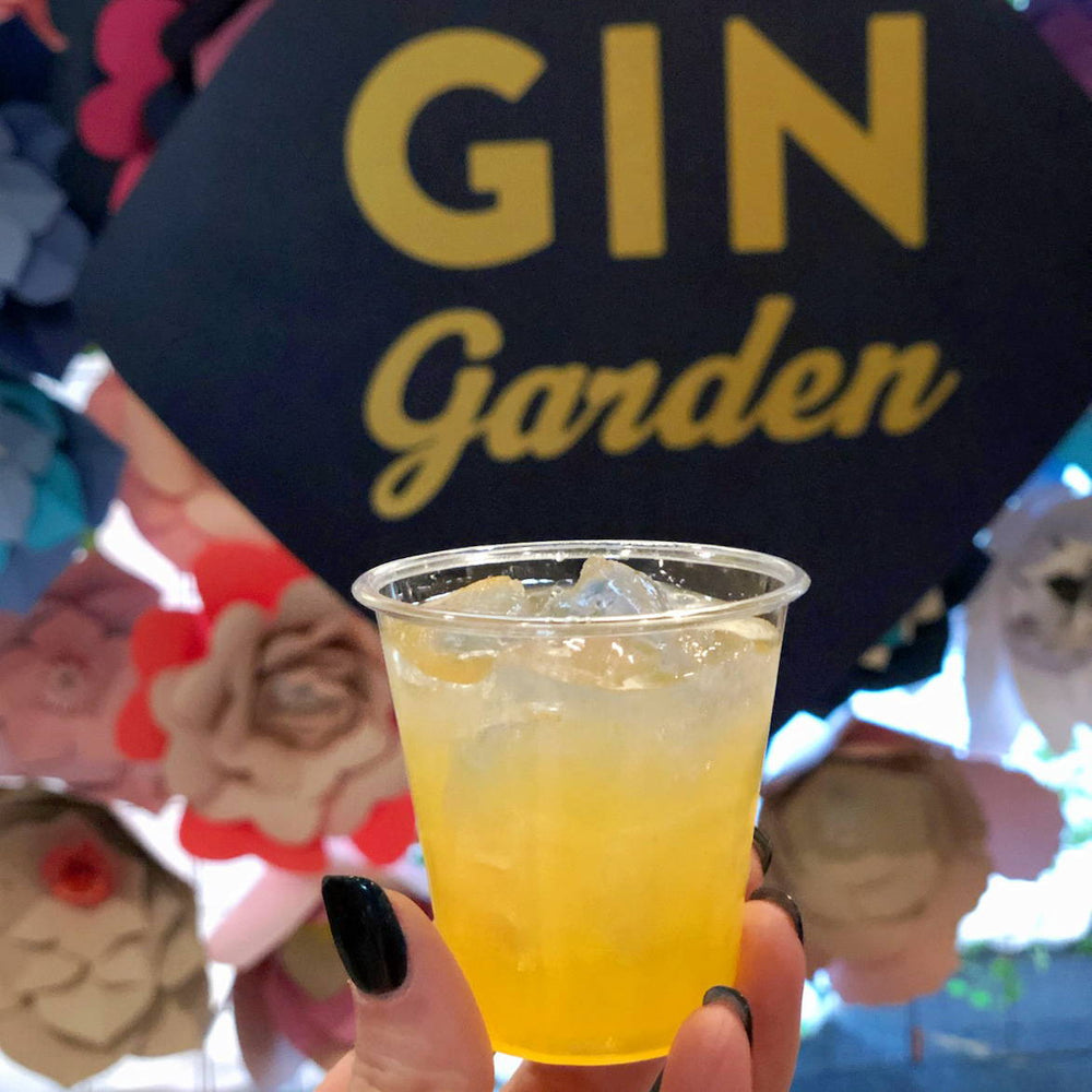 A As Seen at Seattle Cocktail Week- Gin Garden Cocktail featuring either HDC Batch No. 12 Gin or HDC Elk Rider Gin.
