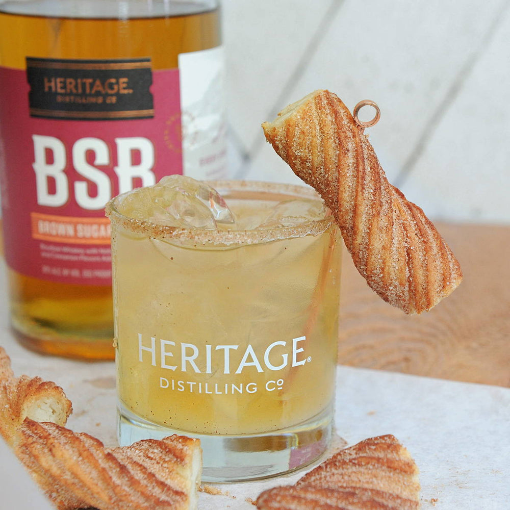 A churro in drink form...all you need is BSB Brown Sugar Bourbon, lime juice, and ginger ale. Want to be fancy? Rim your glass with cinnamon sugar and add a piece of churro.