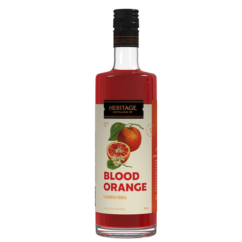 A 750ml bottle of HDC Blood Orange Vodka.