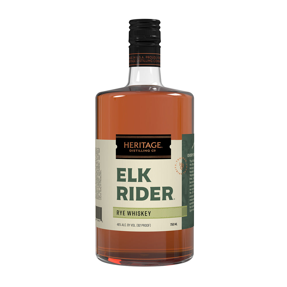
                  
                    A 750ml bottle of HDC Elk Rider Rye Whiskey.
                  
                
